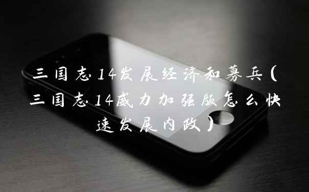 三国志14发展经济和募兵（三国志14威力加强版怎么快速发展内政）