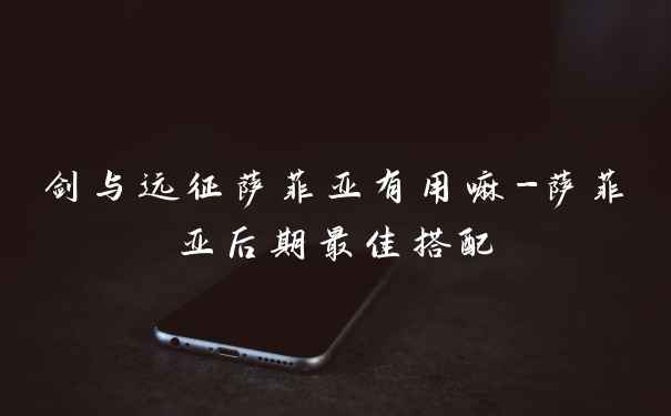 剑与远征萨菲亚有用嘛-萨菲亚后期最佳搭配