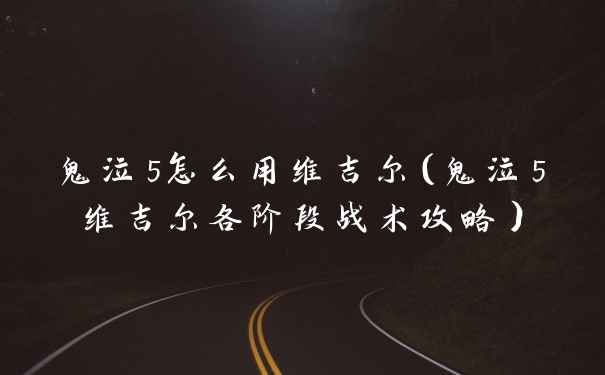 鬼泣5怎么用维吉尔（鬼泣5维吉尔各阶段战术攻略）