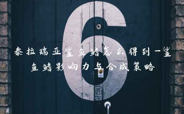 泰拉瑞亚鲨鱼鳍怎么得到-鲨鱼鳍影响力与合成策略