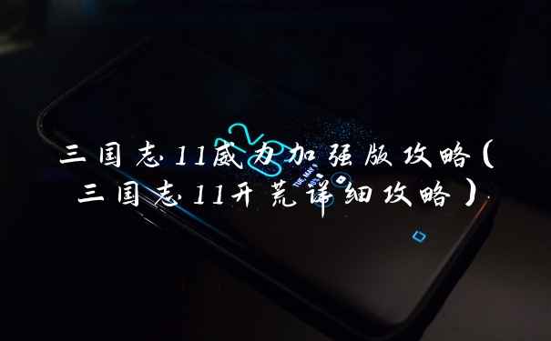 三国志11威力加强版攻略（三国志11开荒详细攻略）