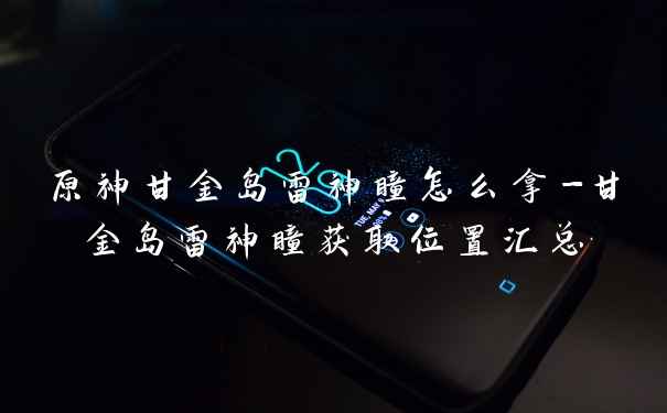 原神甘金岛雷神瞳怎么拿-甘金岛雷神瞳获取位置汇总