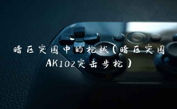 暗区突围中的枪械（暗区突围AK102突击步枪）