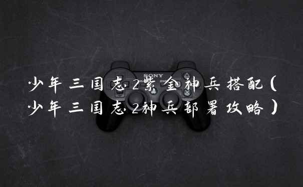 少年三国志2紫金神兵搭配（少年三国志2神兵部署攻略）