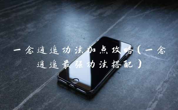 一念逍遥功法加点攻略（一念逍遥最强功法搭配）