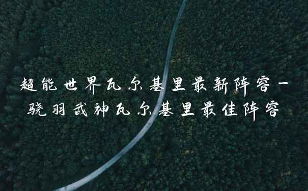 超能世界瓦尔基里最新阵容-骁羽武神瓦尔基里最佳阵容