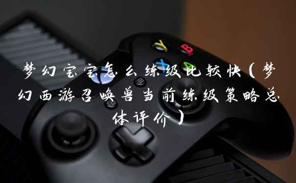 梦幻宝宝怎么练级比较快（梦幻西游召唤兽当前练级策略总体评价）