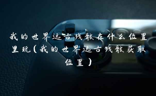 我的世界远古残骸在什么位置里玩（我的世界远古残骸获取位置）