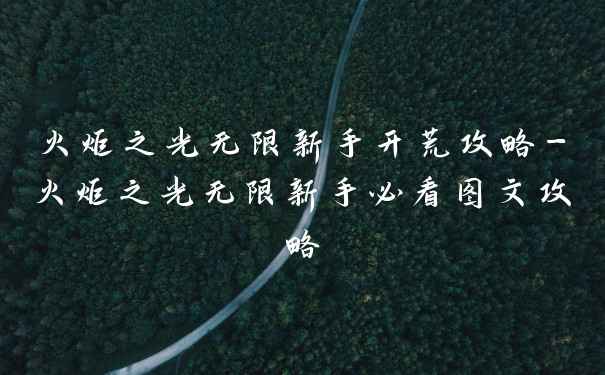 火炬之光无限新手开荒攻略-火炬之光无限新手必看图文攻略