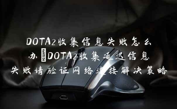 DOTA2收集信息失败怎么办_DOTA2收集延迟信息失败请验证网络连接解决策略