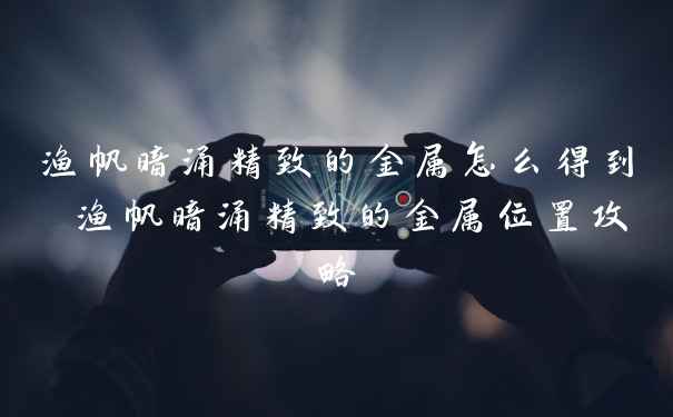 渔帆暗涌精致的金属怎么得到 渔帆暗涌精致的金属位置攻略