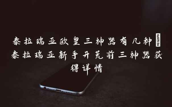 泰拉瑞亚欧皇三神器有几种_泰拉瑞亚新手开荒前三神器获得详情