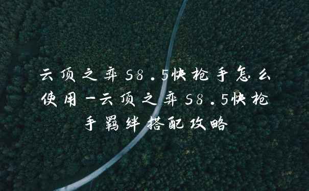 云顶之弈s8.5快枪手怎么使用-云顶之弈s8.5快枪手羁绊搭配攻略