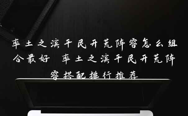 率土之滨平民开荒阵容怎么组合最好 率土之滨平民开荒阵容搭配排行推荐