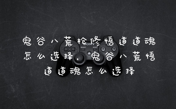 鬼谷八荒枪修悟道道魂怎么选择，鬼谷八荒悟道道魂怎么选择