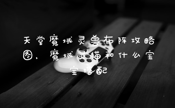 天堂魔域灵兽布阵攻略图,魔域灵猫和什么宝宝搭配