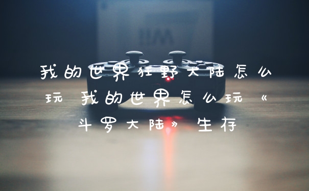 我的世界狂野大陆怎么玩 我的世界怎么玩《斗罗大陆》生存