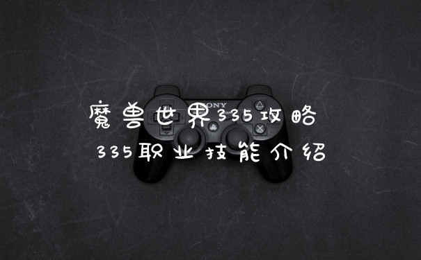 魔兽世界335攻略 335职业技能介绍