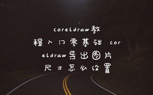 coreldraw教程入门零基础 coreldraw导出图片尺寸怎么设置