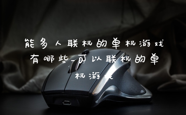 能多人联机的单机游戏有哪些_可以联机的单机游戏