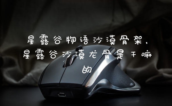 星露谷物语沙漠骨架,星露谷沙漠龙骨是干嘛的