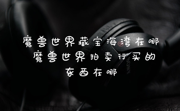 魔兽世界藏宝海湾在哪 魔兽世界拍卖行买的东西在哪