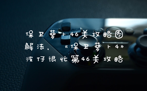 保卫萝卜46关攻略图解法，《保卫萝卜4》波仔很忙第46关攻略