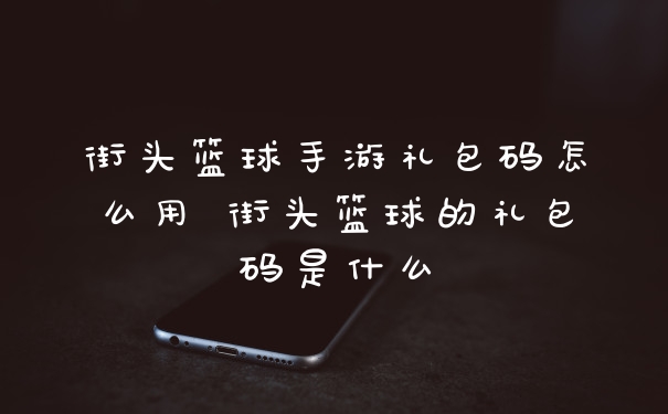 街头篮球手游礼包码怎么用 街头篮球的礼包码是什么