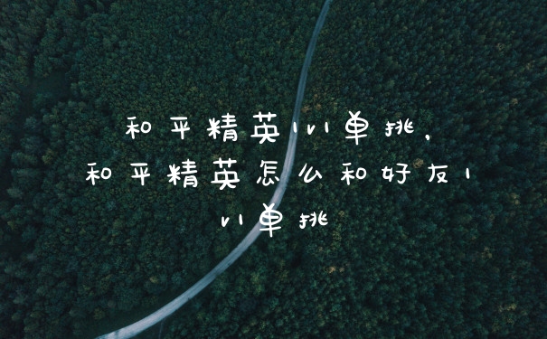和平精英1v1单挑，和平精英怎么和好友1v1单挑