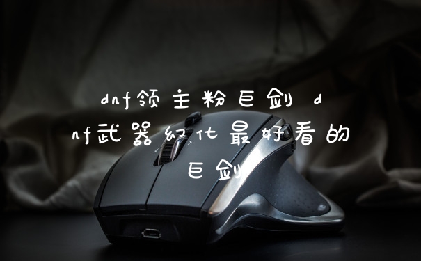 dnf领主粉巨剑 dnf武器幻化最好看的巨剑