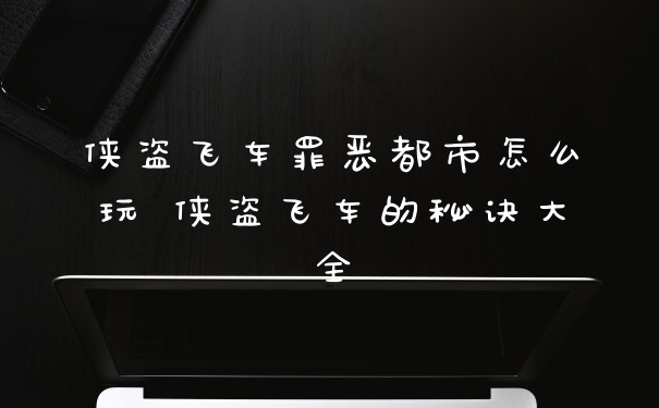 侠盗飞车罪恶都市怎么玩 侠盗飞车的秘诀大全