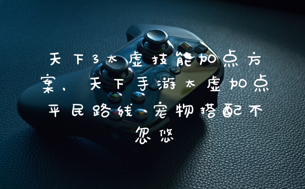 天下3太虚技能加点方案，天下手游太虚加点平民路线 宠物搭配不忽悠