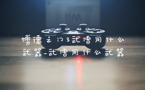 博德之门3武僧用什么武器_武僧用什么武器