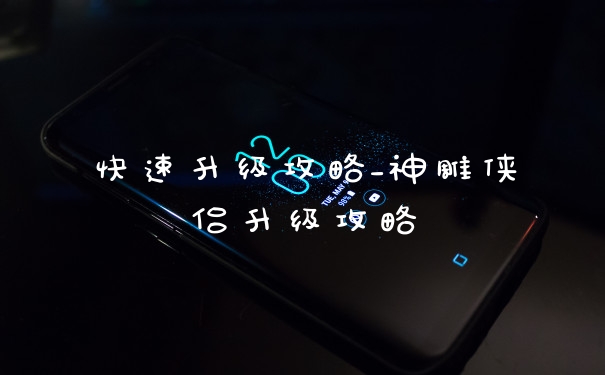 快速升级攻略_神雕侠侣升级攻略