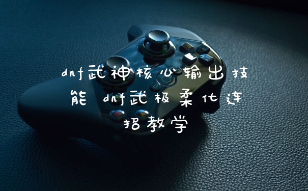 dnf武神核心输出技能 dnf武极柔化连招教学