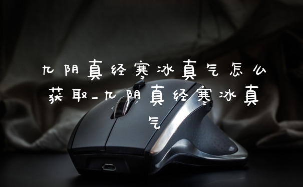 九阴真经寒冰真气怎么获取_九阴真经寒冰真气