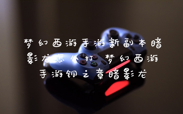 梦幻西游手游新副本暗影龙怎么打 梦幻西游手游铜之章暗影龙