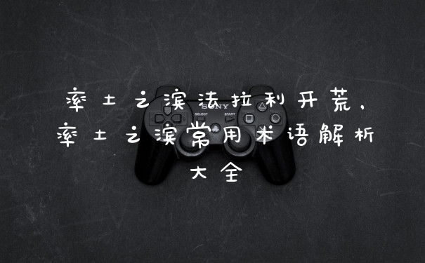 率土之滨法拉利开荒，率土之滨常用术语解析大全