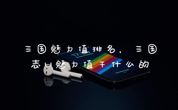 三国魅力值排名，三国志11魅力值干什么的
