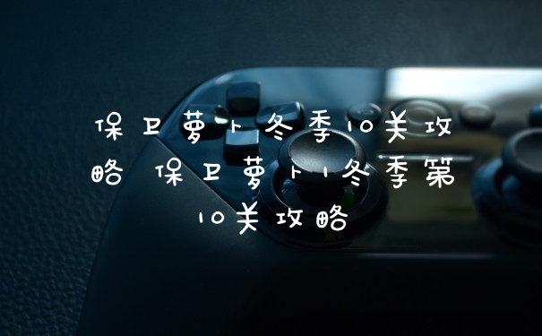 保卫萝卜冬季10关攻略 保卫萝卜1冬季第10关攻略