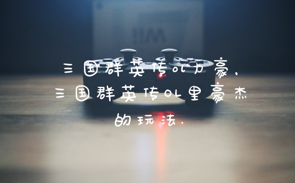 三国群英传ol力豪，三国群英传OL里豪杰的玩法.