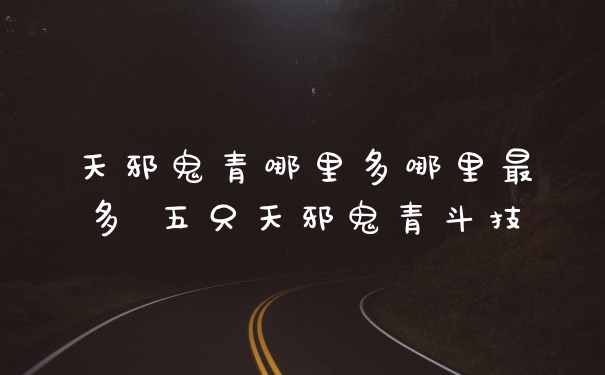 天邪鬼青哪里多哪里最多 五只天邪鬼青斗技