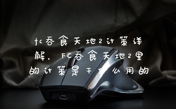 fc吞食天地2计策详解，FC吞食天地2里的计策是干什么用的