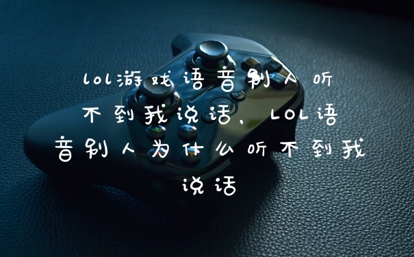 lol游戏语音别人听不到我说话，LOL语音别人为什么听不到我说话