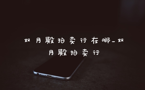 双月殿拍卖行在哪_双月殿拍卖行