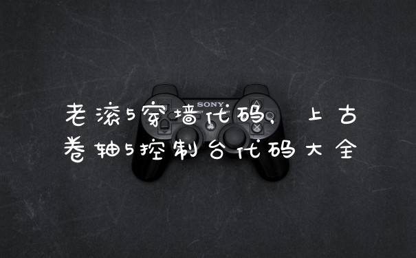 老滚5穿墙代码，上古卷轴5控制台代码大全