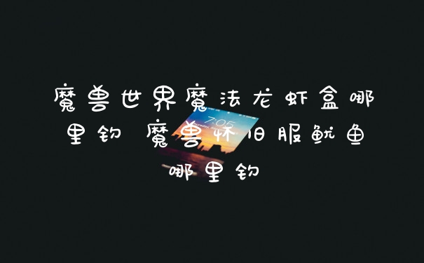 魔兽世界魔法龙虾盒哪里钓 魔兽怀旧服鱿鱼哪里钓