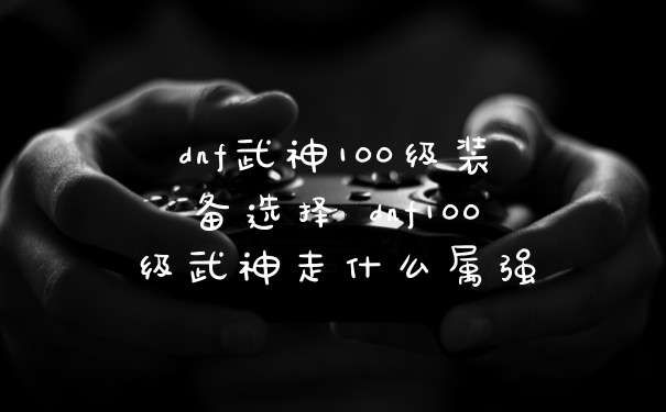 dnf武神100级装备选择 dnf100级武神走什么属强