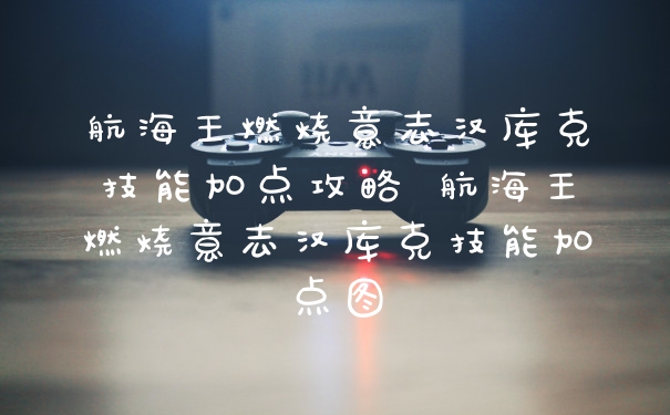 航海王燃烧意志汉库克技能加点攻略 航海王燃烧意志汉库克技能加点图