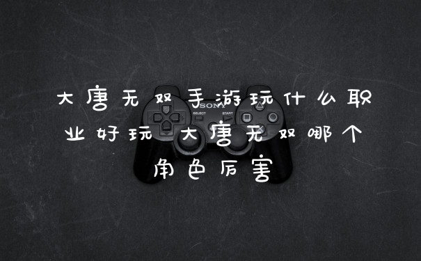 大唐无双手游玩什么职业好玩 大唐无双哪个角色厉害